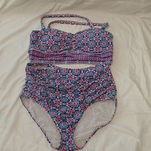 Torrid multi color two piece swimsuit